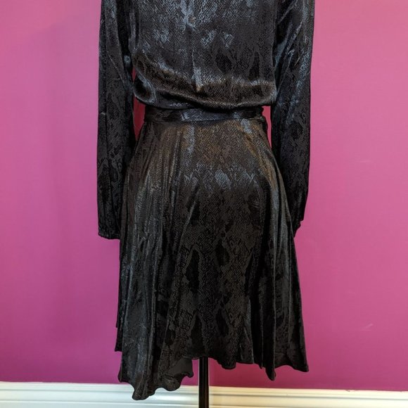 Guess Eco Doha Wrap Dress XS Jet Black - Picture 7 of 14